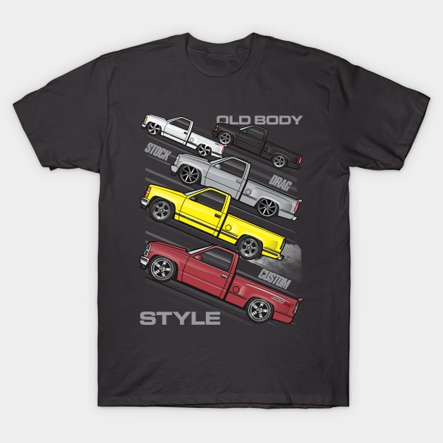 Old Body Style OBS trucks T-Shirt by JRCustoms44